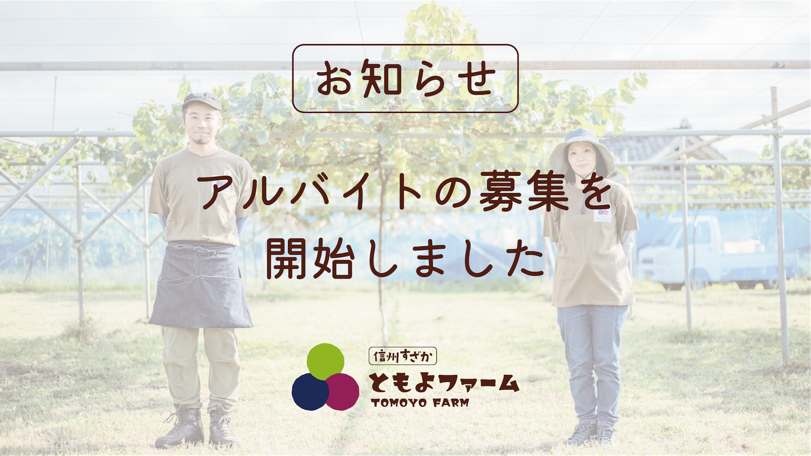 【アルバイト募集】私たちのお手伝いをしていただける方を探しています〜２０２６年〜
